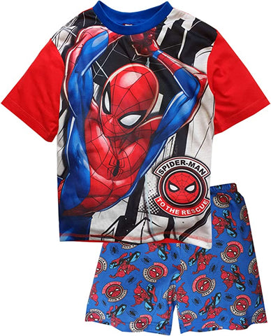 Boys Spiderman Short Pyjamas 2 to 10 Years