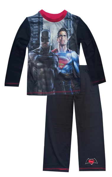Boys Batman Vs Superman Long Length Pyjamas Age 4 to 10 Years - Character Direct