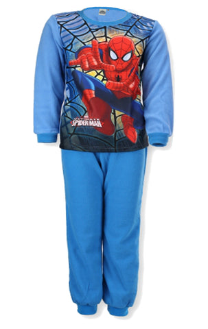 Marvel Spiderman Boys Round Neck Fleece Pyjama 3-8 Years - Character Direct