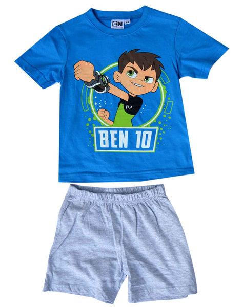 Boys Official Licensed Ben 10 Short Pyjamas Age 3 to 8 Years - Character Direct