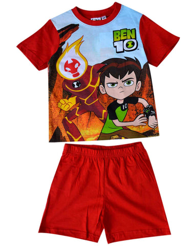 Boys Official Licensed Ben 10 Short Pyjamas Age 3 to 8 Years - Character Direct