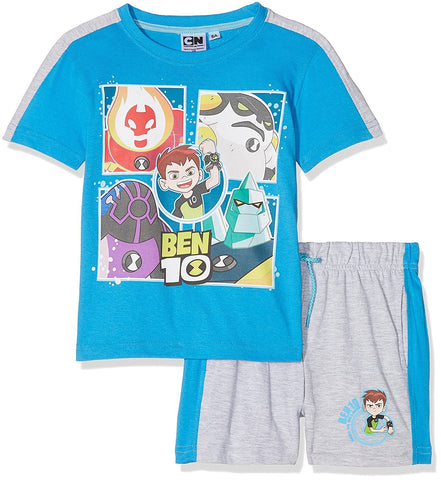 Boys Official Licensed Ben 10 Tshirt and Short Set Age 2 to 8 Years - Character Direct