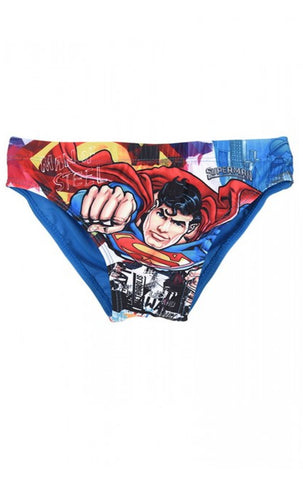Boys Official Superman Swimwear Swimming Shorts Age 3 to 8 Years - Character Direct