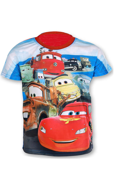 Disney Pixar Cars Boys Short Sleeve T-Shirt Age 3 to 8 Years - Character Direct