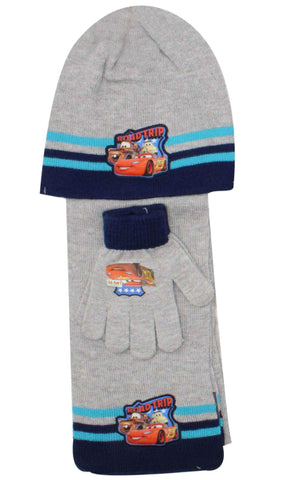Official Boys Disney Cars Hat Gloves and Beanie Hat Set One size 3-7 Years - Character Direct