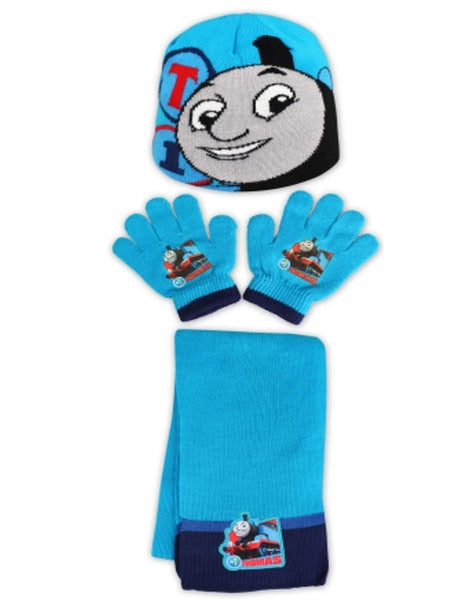 Boys Thomas & Friends Official Licensed Gloves , Beanie Hat & Scarf Set One size 2 to 6 Years - Character Direct
