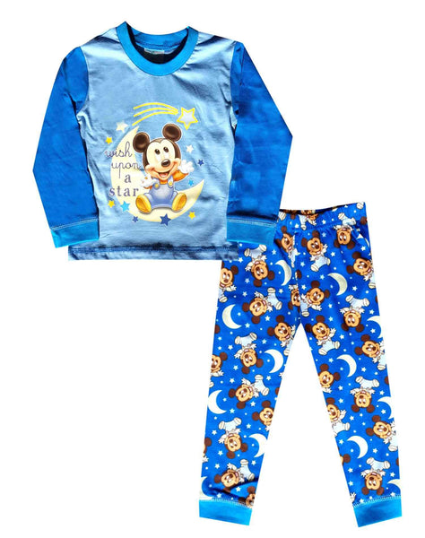 Boys Official Licensed Mickey Mouse Long Length Pyjamas Age 6 Months to 4 Years - Character Direct