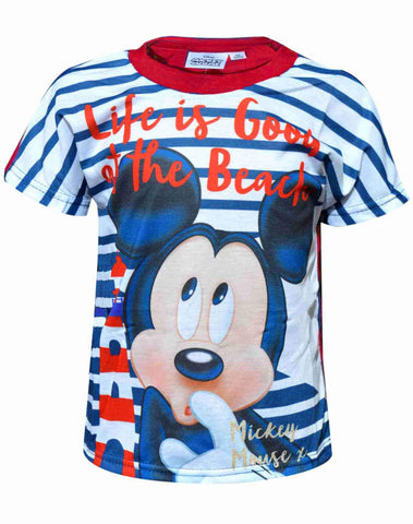 Disney Boys Mickey Mouse Print Top T-Shirt - Character Direct