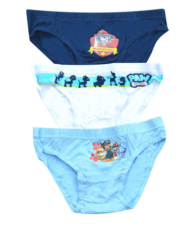 Boys Official Paw Patrol 3 Piece Knicker Brief Underwear Set Age 2-8 Years - Character Direct