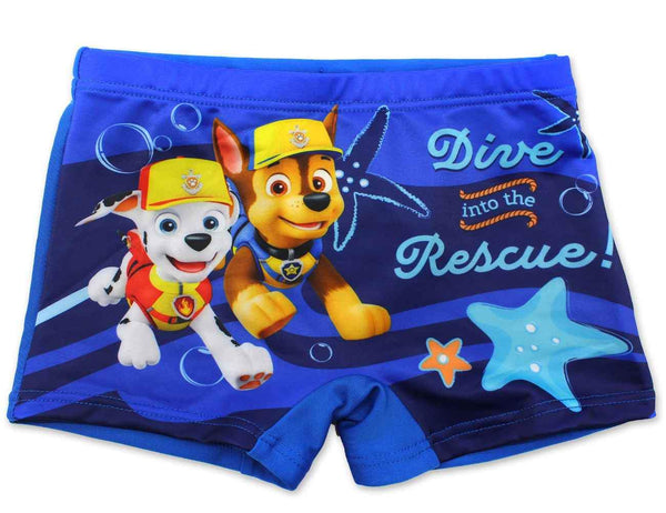 Boys Official Licensed Paw Patrol Print Swim Shorts Age 2-8 Years - Character Direct
