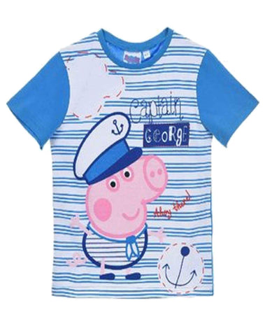 Boys Official Peppa Pig Cotton Tshirt Age 2 to 8 Years - Character Direct
