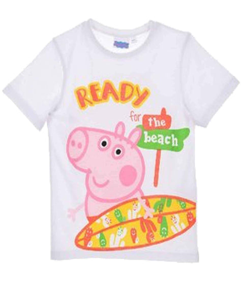 Boys Official Peppa Pig Cotton Tshirt Age 2 to 8 Years - Character Direct