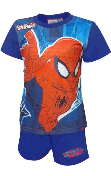 Boys Official Spiderman Short Pyjamas Age 3 to 8 Years - Character Direct