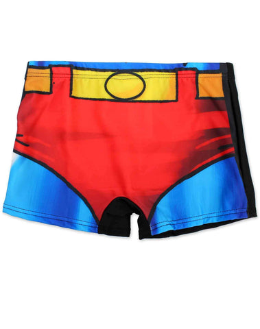 Boys Official Licensed Superman Costume Print Swim Shorts Age 5 to 12 Years - Character Direct