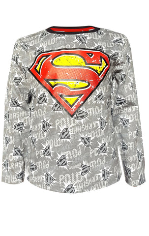DC Comics Superman Boys Top T-Shirt Age 3 to 12 Years - Character Direct