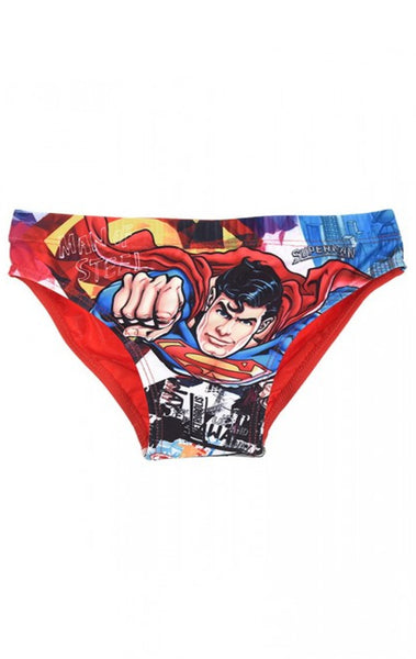 Boys Official Superman Swimwear Swimming Shorts Age 3 to 8 Years - Character Direct