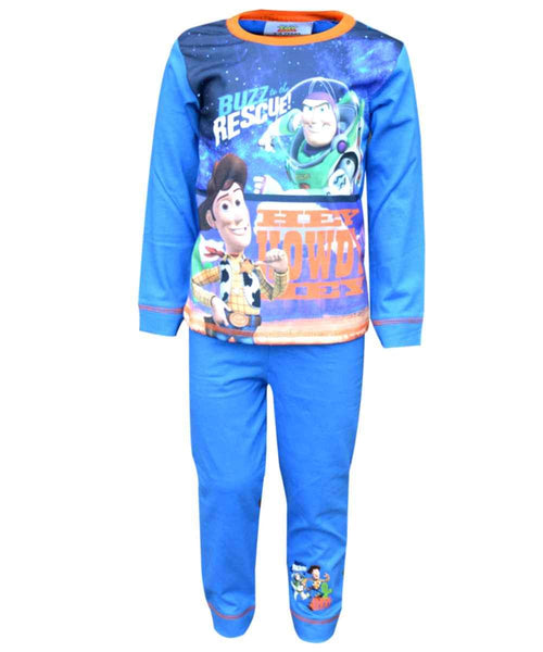 Boys Official Licensed Toy Story Buzz Woody Long Length Pyjamas 1.5-5Years - Character Direct