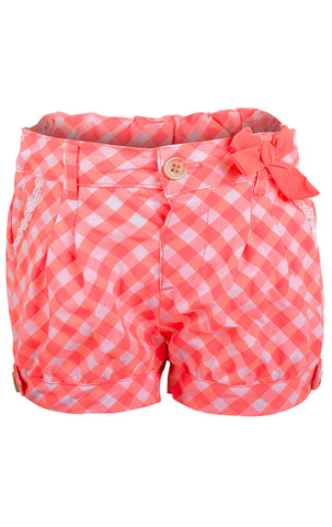 Lily & Lola Girls Bow Detail Crochet Trim Pocket Shorts 1 to 4 Years - Character Direct