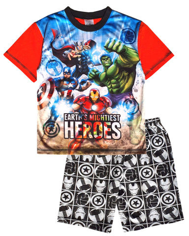 Boys Avengers Short Pyjamas 4 to 14 Years