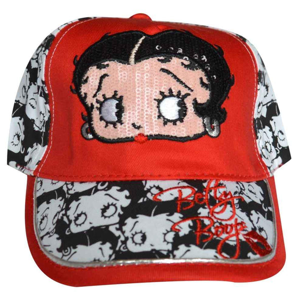 Betty Boop Girls Baseball Hat in Red Age 3-11 Years - Character Direct