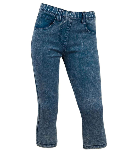 Girls Minoti Acid Wash Cropped Denim Jegging Legging Age 8 to 13 Years - Character Direct
