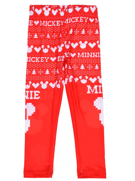 Girls Disney Minnie Mouse Legging in Red 3-8 Years - Character Direct