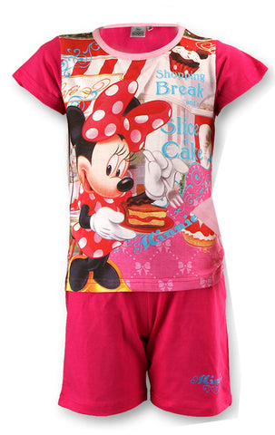 Girls Official Licensed Minnie Mouse Short Pyjamas Age 3 to 8 Years - Character Direct