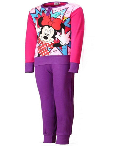 Girls Minnie Mouse Long Length Pyjamas Age 3 -8 Years - Character Direct