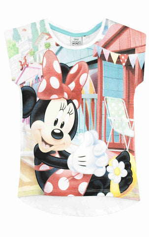 Disney Girls Minnie Mouse tshirt Top Age 3-8 Years - Character Direct