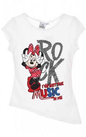 Disney Girls Minnie Mouse tshirt Top Age 3-8 Years - Character Direct
