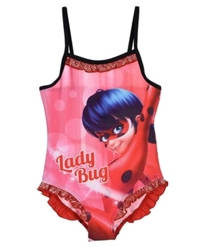 Girls Miraculous Ladybug Swimwear Swimming Costume Age 4 to 8 Years - Character Direct