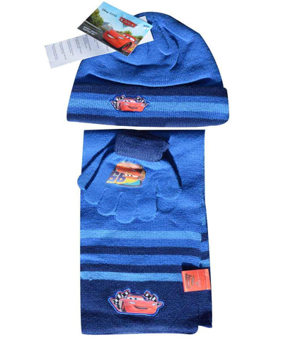 Official Boys Disney Cars Gloves , Beanie Hat & Scarf Set One size 3-7 Years - Character Direct