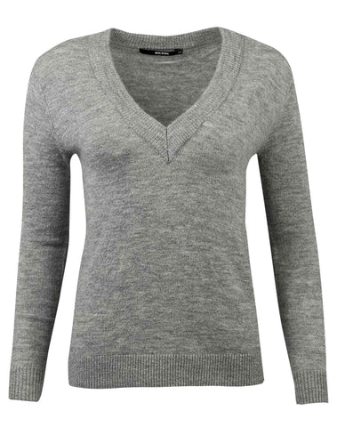Ladies Wool Blend V-neck Jumper Sweater UK Size 6-12 - Character Direct