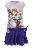 Disney Sofia the First Princess Girls Top and Skirt Set Age 2 to 6 Years - Character Direct